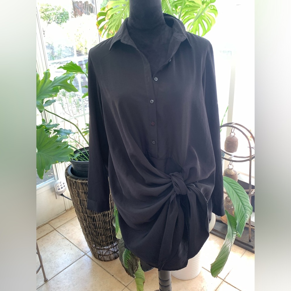 Forever21 Black Dress with front waist tie
